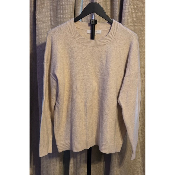 LOFT Sweaters - Loft Long Sleeve Crewneck Sweater Women's Size XL Tan Ribbed Hem